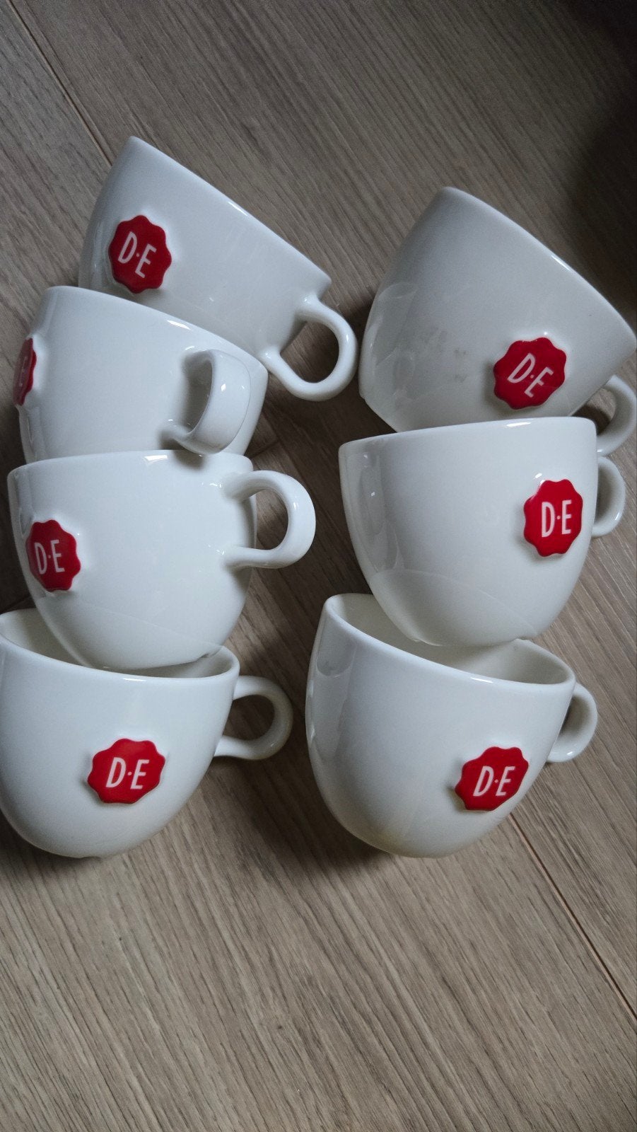 Douwe egberts senseo kopjes 7 stuks, Ophalen of Verzenden, Zo goed als nieuw, Overige stijlen, Kop(pen) en/of Schotel(s)