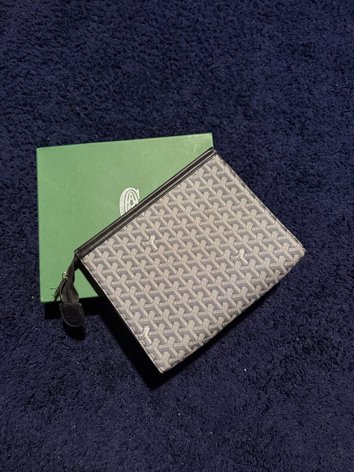 Goyard Senat Clutch GM Grijs, Ophalen of Verzenden, Grijs, Overige typen