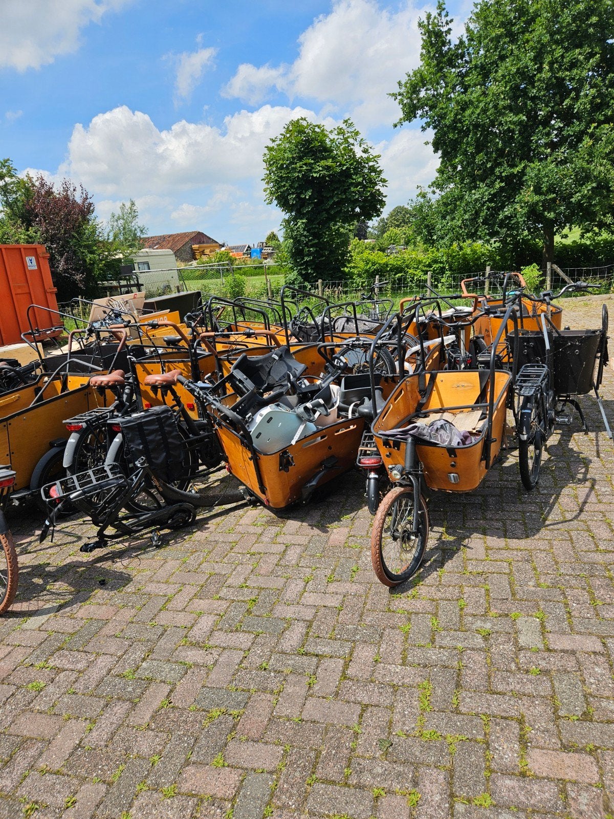 Partij bakfietsen, Ophalen, 1 kind