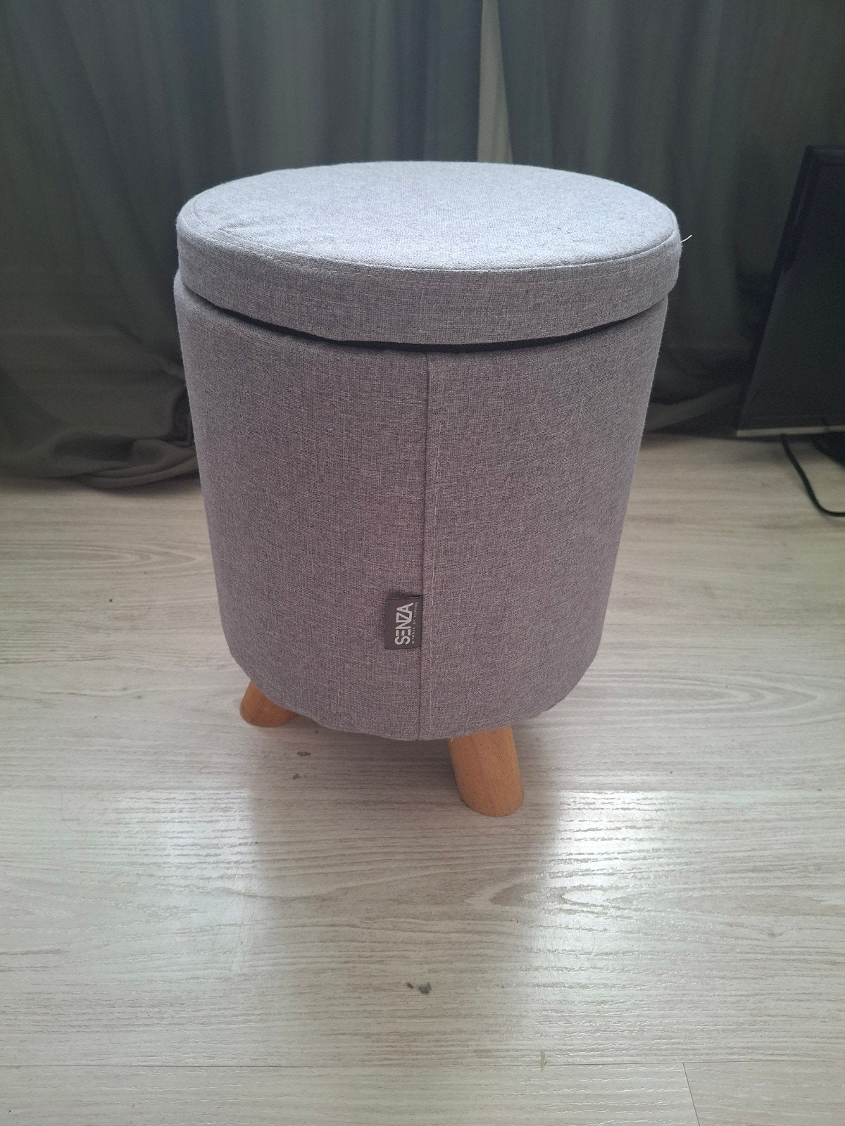 Decoratieve opbergpoef Senza, Huis en Inrichting, Ophalen, Minder dan 50 cm, Rond, Minder dan 50 cm