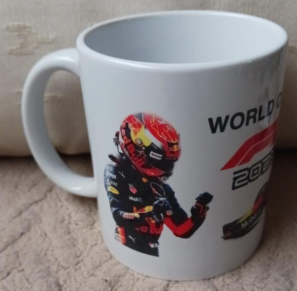 Max Verstappen F1 World Champion 33 mok  - 2021, Ophalen of Verzenden, Zo goed als nieuw, Formule 1