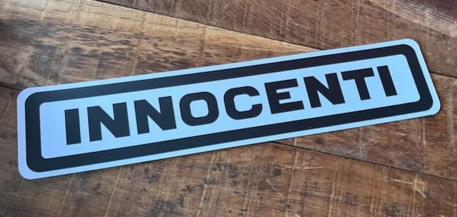 INNOCENTI   -  showroom  kentekenplaat - reclamebord, Ophalen of Verzenden, Zo goed als nieuw, Auto's