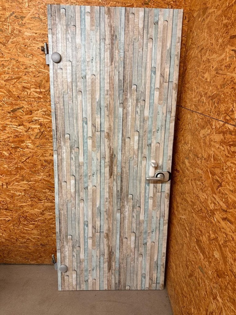 Binnendeur met structuurglas 200x83 cm incl. beslag - €100, Ophalen, 80 tot 100 cm, Binnendeur, 200 tot 215 cm