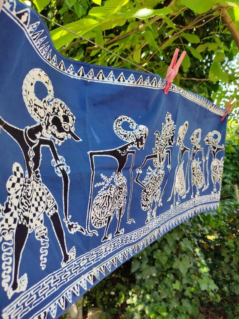 Batik lang kleed voor wand, tafel of op te naaien, Ophalen of Verzenden