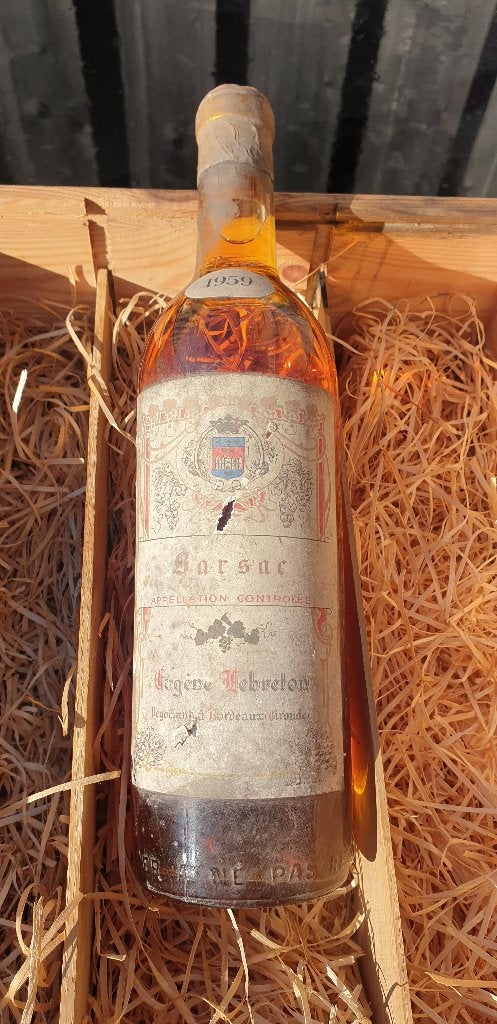 1959 Barsac Bordeaux (Gironde), Verzamelen, Wijnen, Frankrijk, Nieuw, Ophalen of Verzenden, Witte wijn
