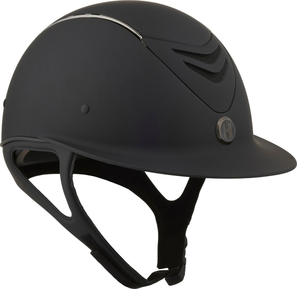 OneK Avancé Matt Chrome Pipe Zwart, maat 1 (51-58 cm), Dressuur, Nieuw, Ophalen of Verzenden, Rijhelm/cap