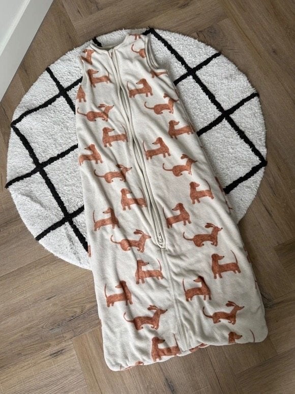 Heel goed wit bruin tekkel slaapzak Hema 110cm TOG 3.0 warm, Ophalen of Verzenden, 110 cm, Hema, Zo goed als nieuw