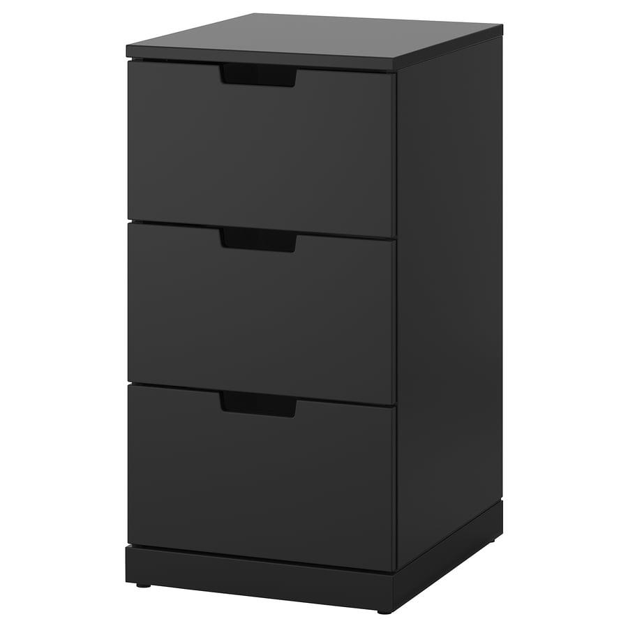 2x IKEA NORDLI ladekast zwart, Huis en Inrichting, Ophalen, 50 tot 100 cm, Zo goed als nieuw, Minder dan 100 cm