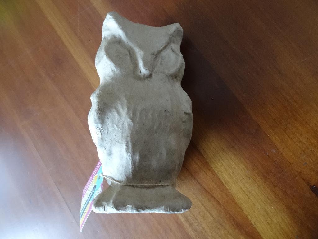 Uil van papier maché, Hobby en Vrije tijd, Knutselen, Ophalen of Verzenden, Nieuw, Dieren, Knutselmateriaal