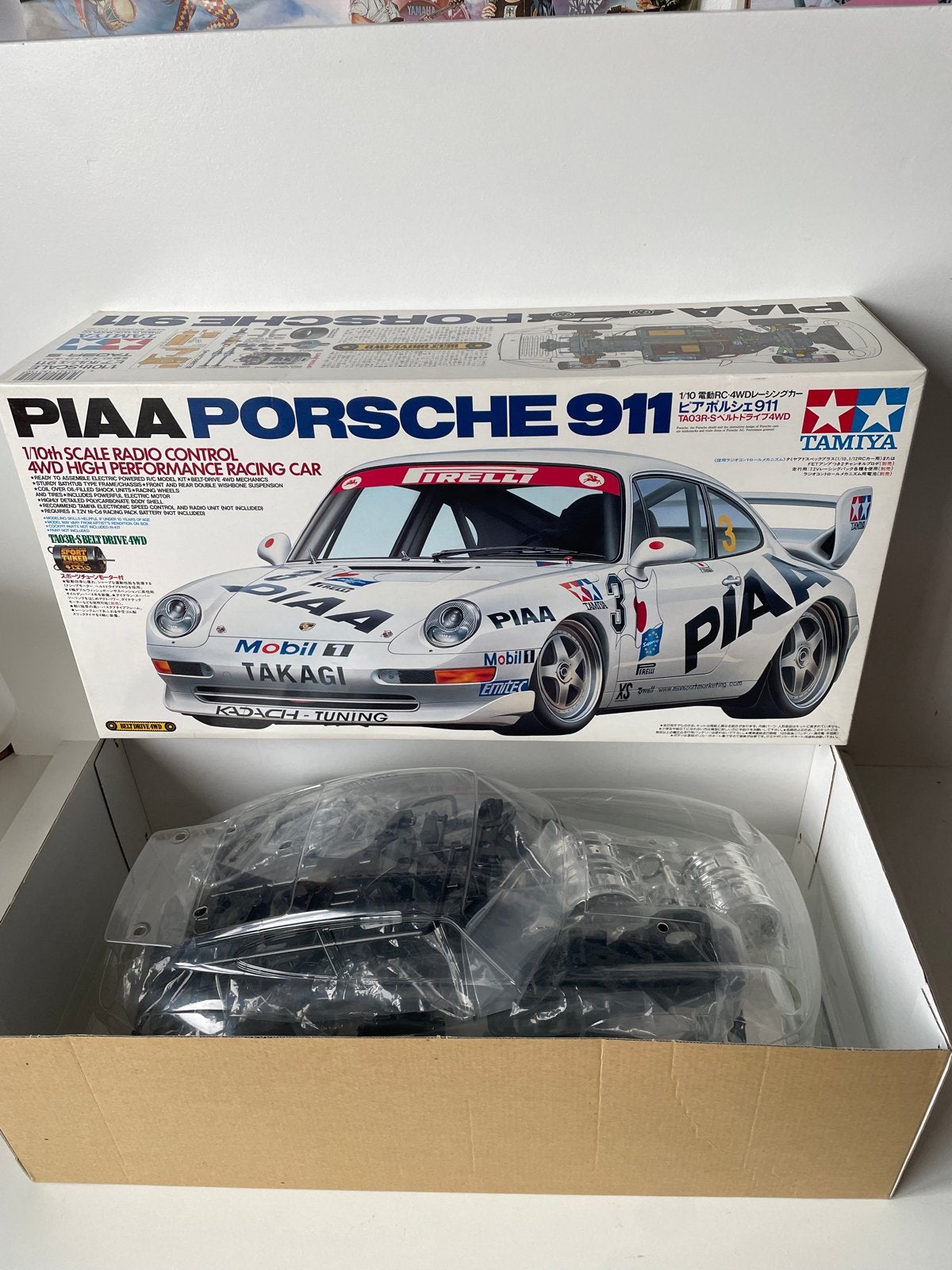 Tamiya PIAA Porsche 911 RC Auto (Nieuw in doos), Elektro, Nieuw, Ophalen of Verzenden, Schaal 1:10