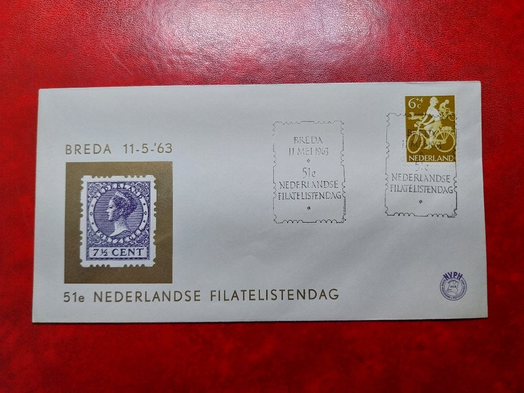 envelop 51e Nederlandse filatelistendag BREDA 1963, Verzenden, Envelop