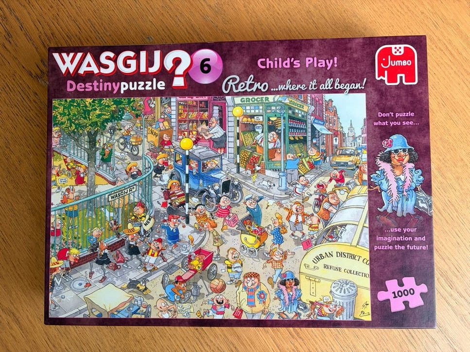 WASGIJ 6 Retro  Destiny Puzzel 1000 stukjes ruilen mag ook, Ophalen of Verzenden, 500 t/m 1500 stukjes, Zo goed als nieuw, Legpuzzel