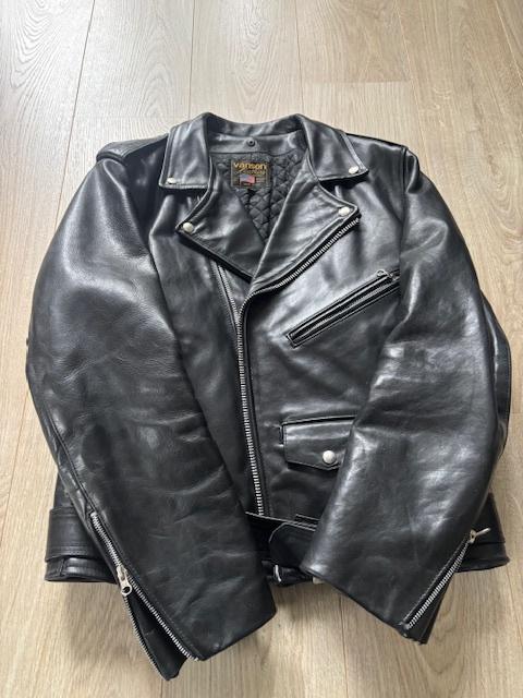 Vanson USA zwart leder heren motorjack size 44/maat 48/50, Vanson, Heren, Jas | leer, Ophalen of Verzenden
