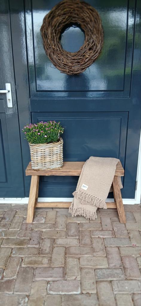 Rustieke houten bankje, Hout, Ophalen of Verzenden, Bruin, Landelijk