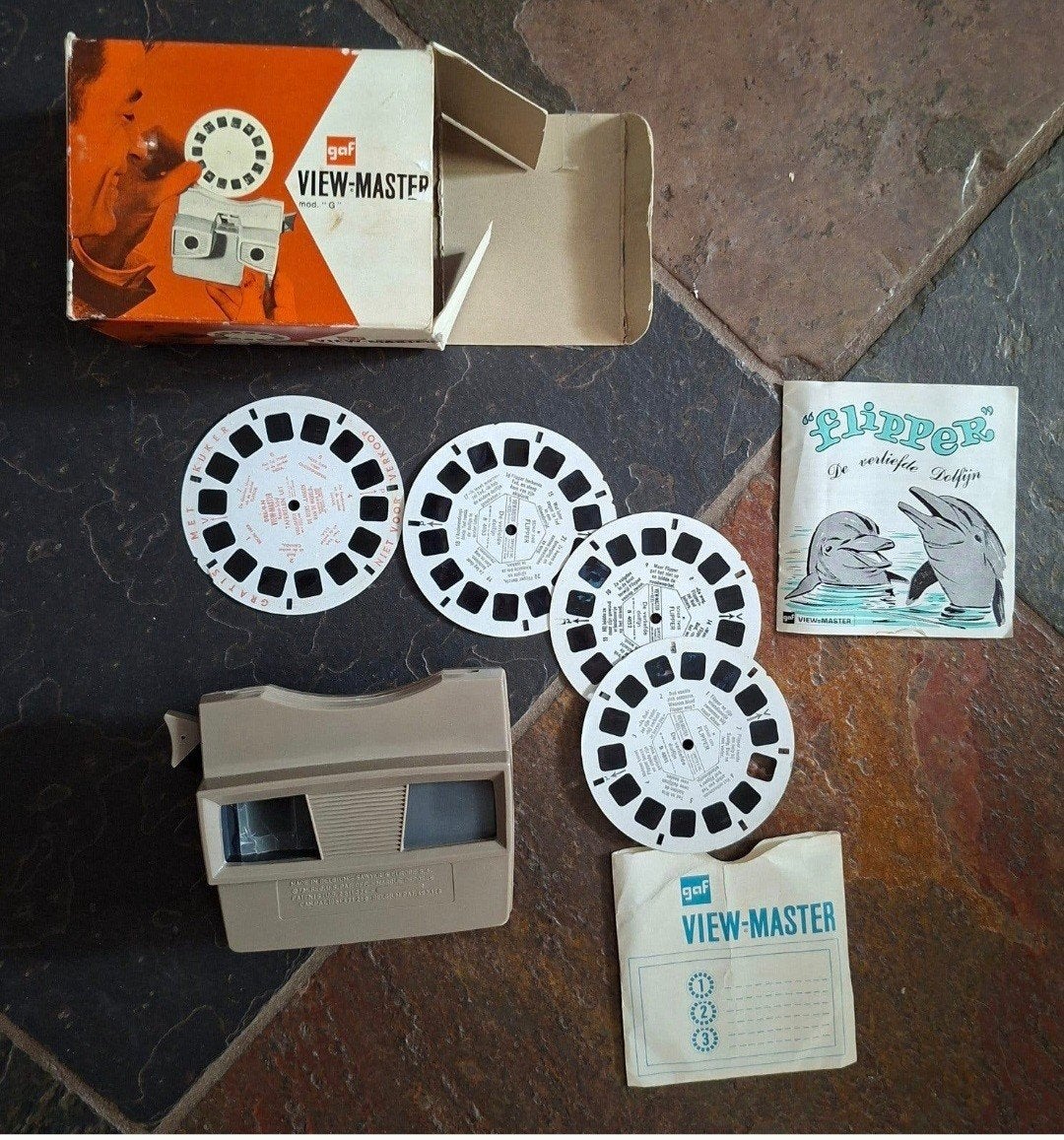 GAF Viewmaster Belgie in orginele doos ( Vintage), Ophalen of Verzenden, Gebruikt