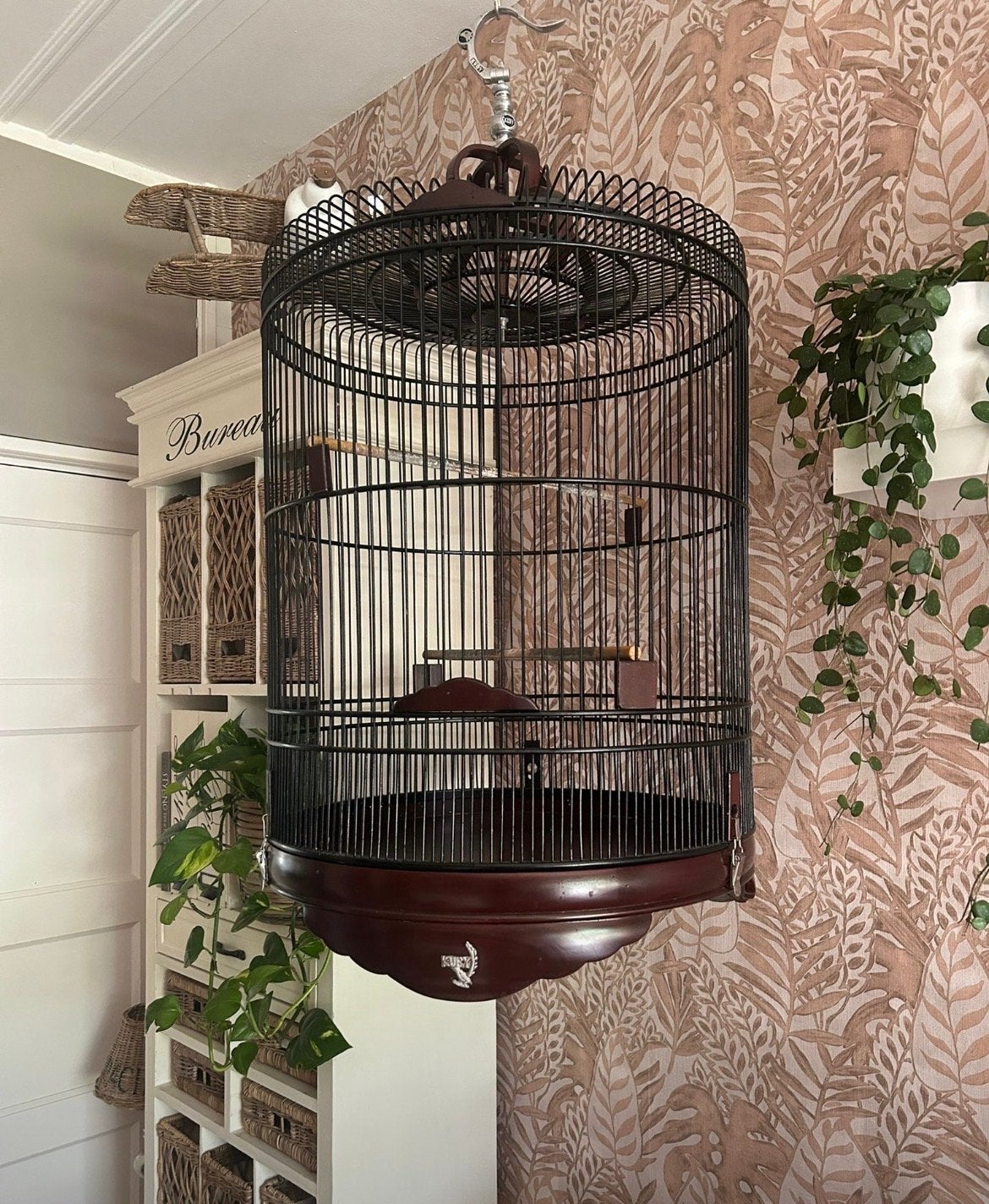 Grote houten schamalijster kooi, Dieren en Toebehoren, Ophalen, Hout, Vogelkooi