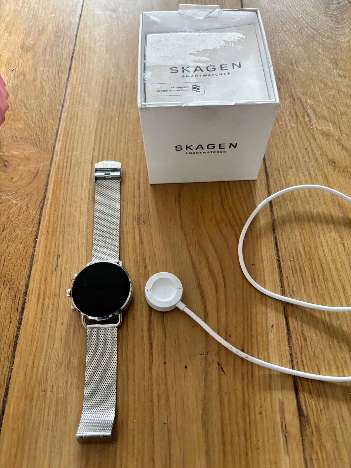 Skagen Falster Gen 6 SKT5300 smartwatch - Zilver, Hartslag, Ophalen of Verzenden, Zo goed als nieuw, Android