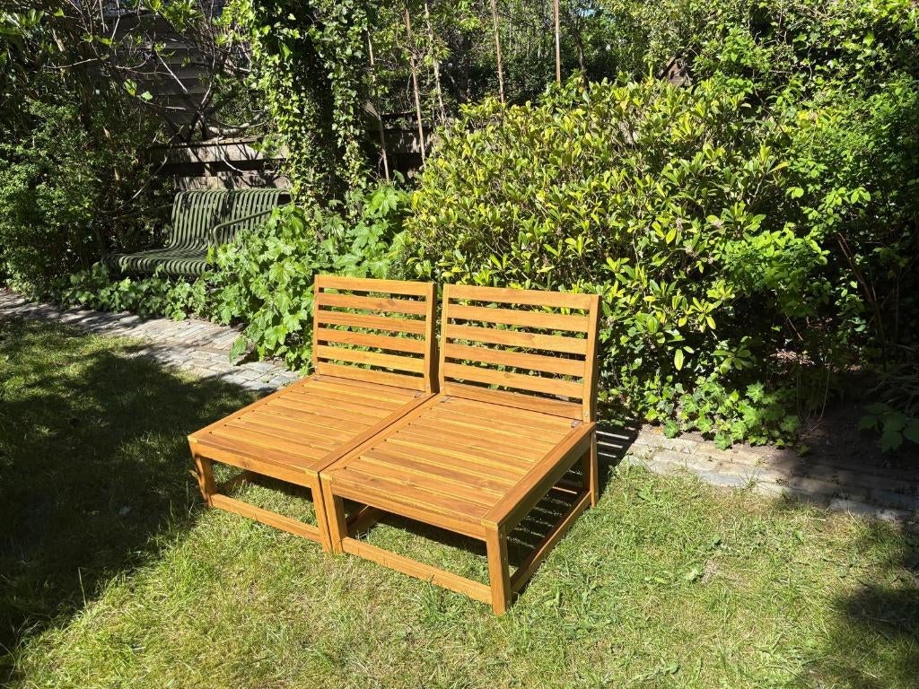 IKEA Nammaro Modulaire Bank (2-stuks), Tuin en Terras, Tuinbanken, Ophalen, Zo goed als nieuw, Hout