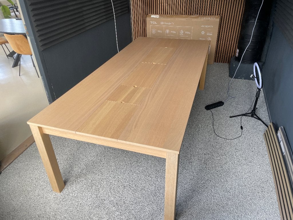 Tafel DJUV Ikea, Ophalen, Glas, 100 tot 150 cm, 200 cm of meer