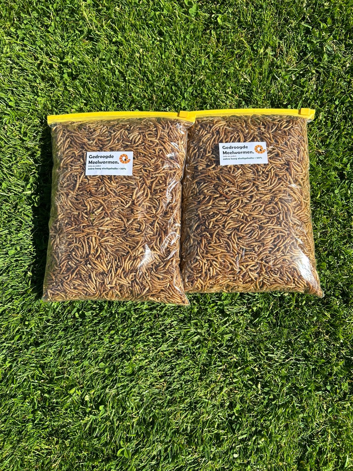 Te koop hersluitbare zak gedroogde meelwormen 3 liter, Dieren en Toebehoren, Pluimvee | Toebehoren, Ophalen of Verzenden, Nieuw