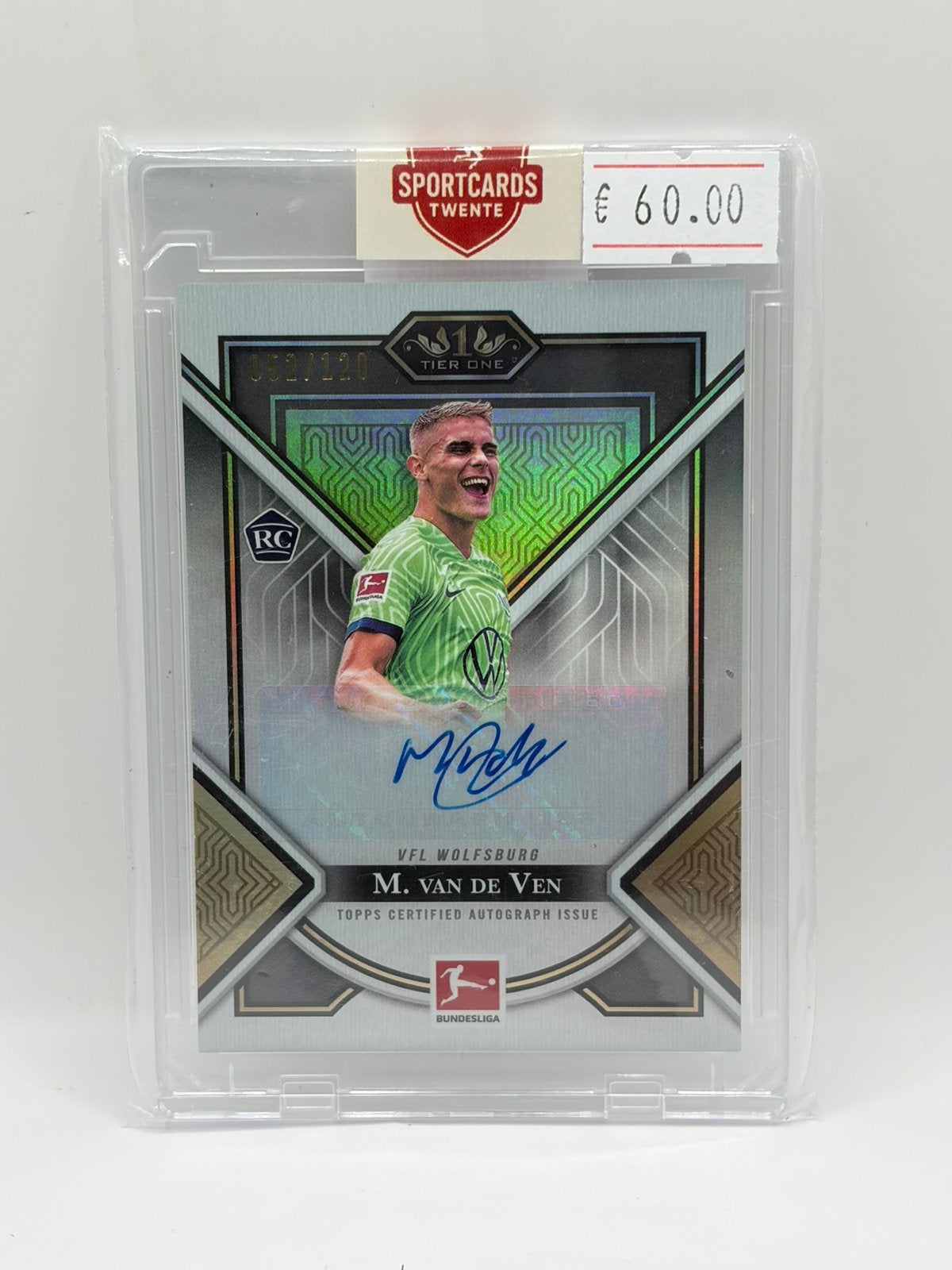 Mickey van de Ven - Topps Tier One - Auto /120 RC, Ophalen of Verzenden, Zo goed als nieuw, Plaatje