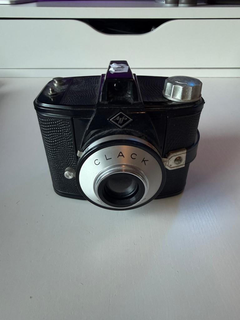 Vintage Agfa Clack Camera (1954) – Analoog Middenformaat, Ophalen of Verzenden, Zo goed als nieuw, Compact, Overige Merken