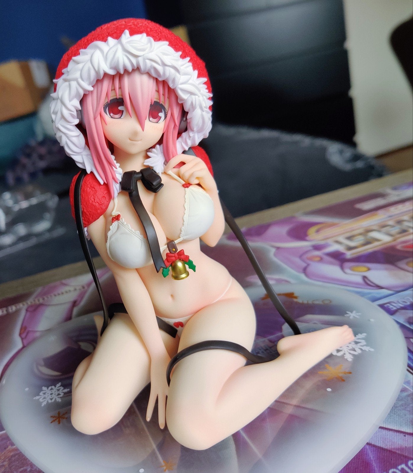 Super Sonico Santa Swimsuit ver. 1/7 anime figure, Ophalen of Verzenden, Zo goed als nieuw