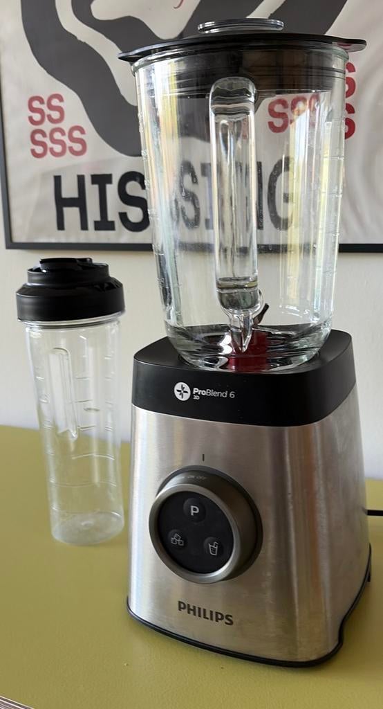 Philips HR3655 Blender - 1400W, Witgoed en Apparatuur, Blenders, Ophalen of Verzenden, Gebruikt, Blender
