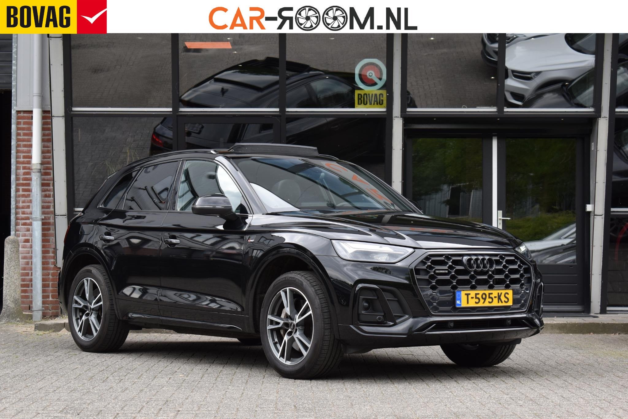 Audi Q5 50 TFSI e 3x S-Line Pano Lane ACC Camera, Auto's, Automaat, Dealer onderhouden, 14 kWh, Gebruikt
