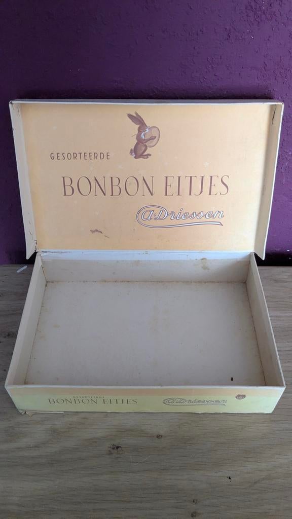 Doosje A Driessen Bonbon eitjes, Ophalen of Verzenden, Gebruikt, Verpakking