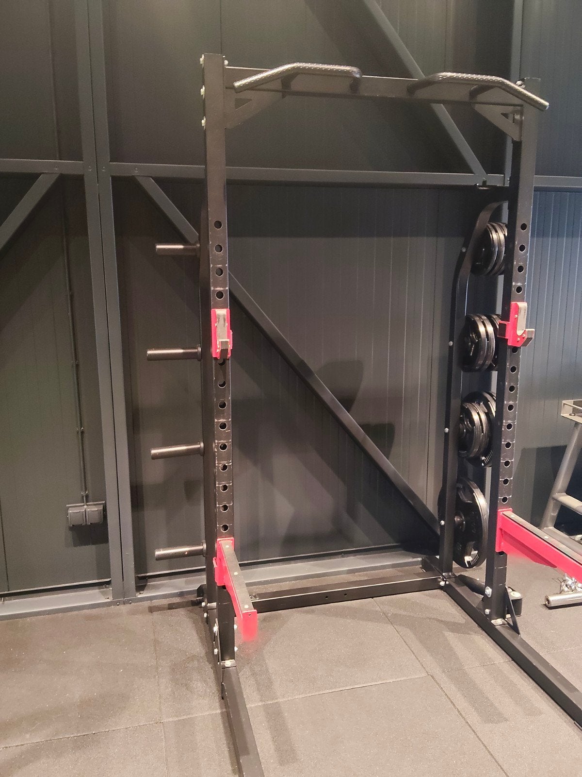 Pivot Squat Rack met landmine, suspension trainer dipstation, Ophalen, Gebruikt, Rug, Overige typen