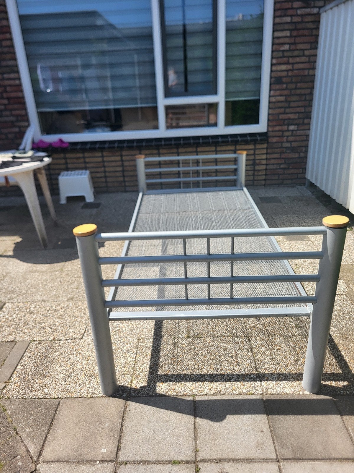 Bed zonder Matras, Ophalen, Eenpersoons, Hout