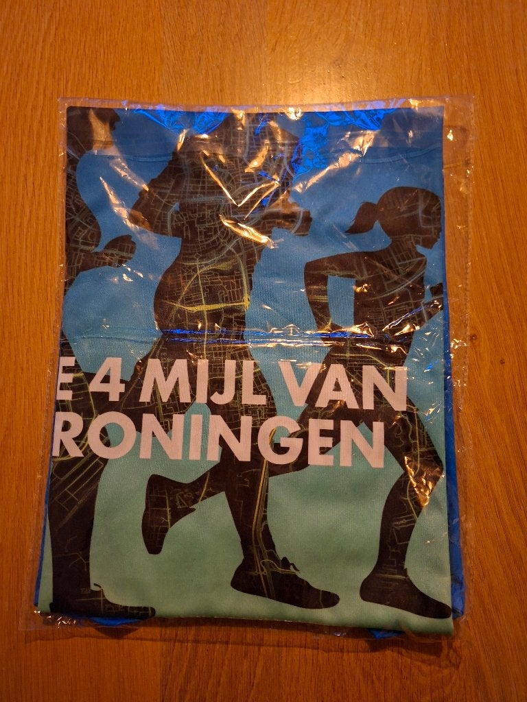 NIEUW Running t-shirt De 4 mijl van Groningen, maat XL, Blauw, Ophalen of Verzenden, Hardlopen of Fietsen, Maat 56/58 (XL)