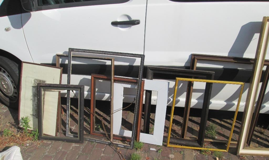 Grote Partij Oude Houten Lijsten, Huis en Inrichting, Woonaccessoires | Lijsten, Ophalen, Gebruikt, Hout