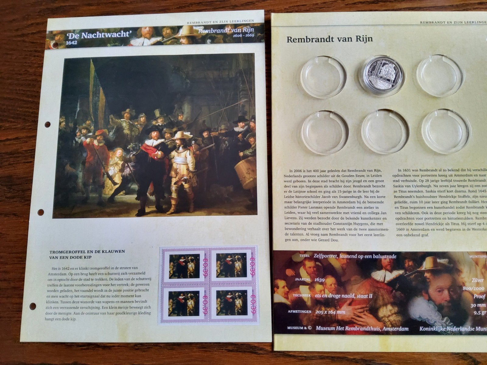 Rembrandt van Rijn munt en postzegel, Ophalen, Koning Willem III, Zilver