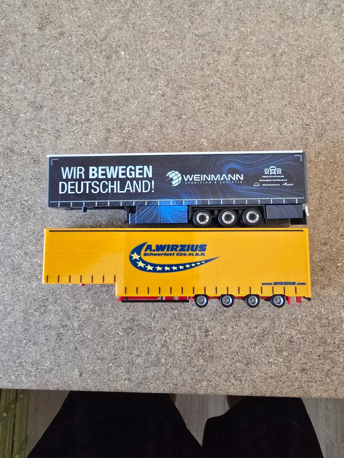 1536 2x herpa oplegger, Ophalen of Verzenden, Nieuw, Bus of Vrachtwagen, Herpa