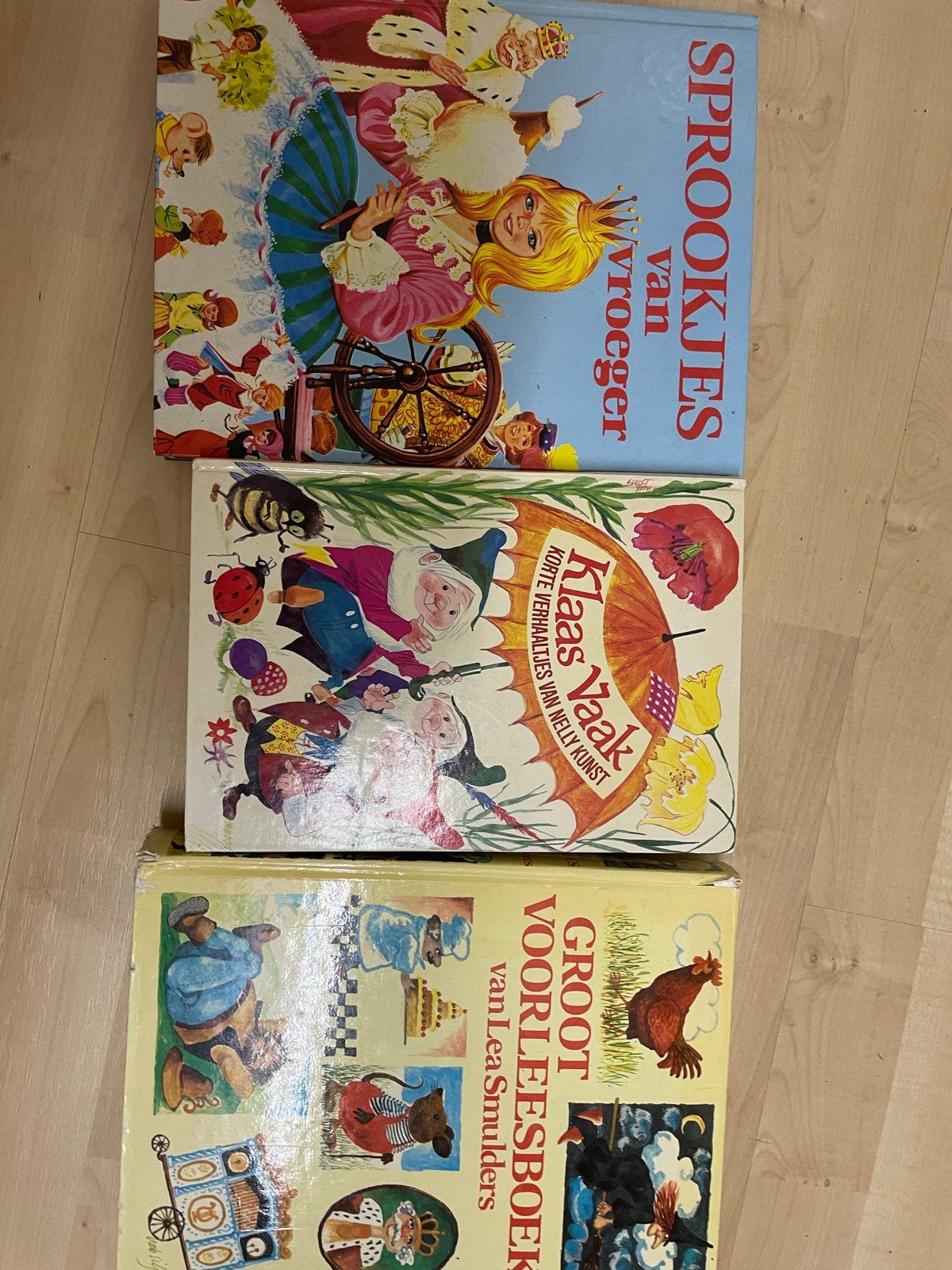 3 Vintage Kinderboeken: Sprookjes, Klaas Vaak, Voorleesboek, Ophalen of Verzenden, Gelezen