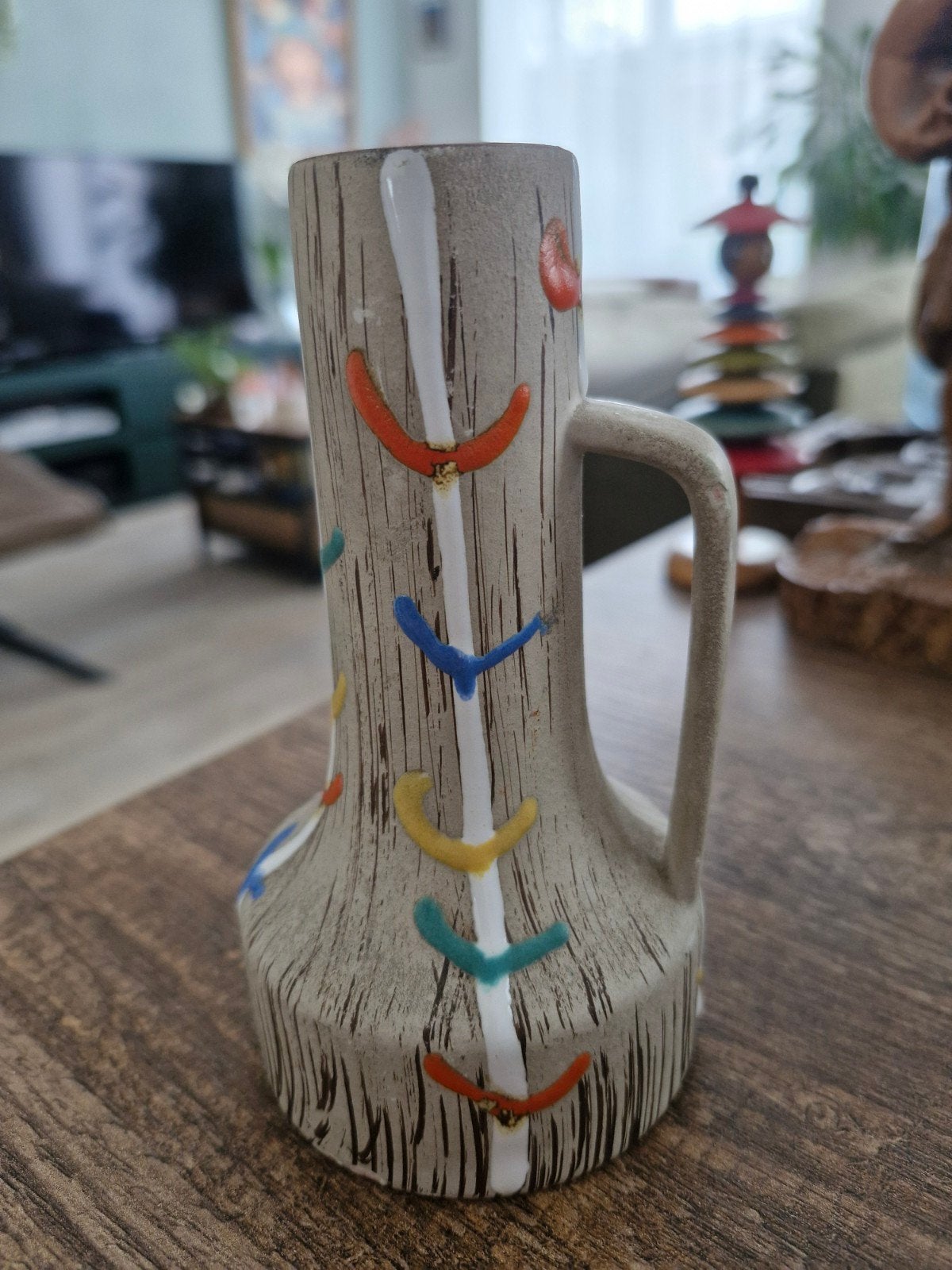 Vintage vaasje Carstens Tonnieshof shabby - West Germany, Ophalen of Verzenden, Huis en Inrichting