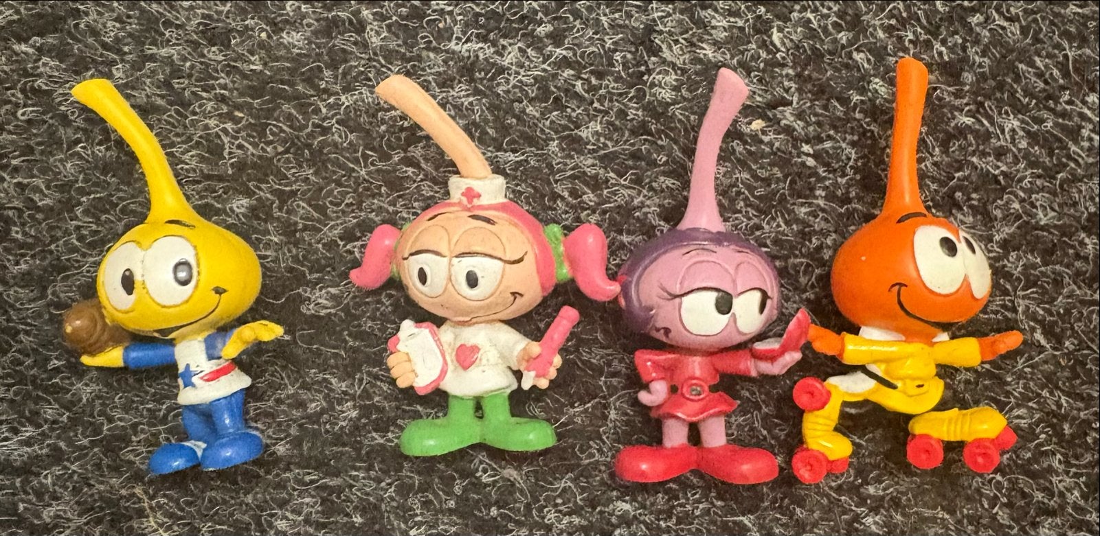 Vintage Smurfen snorkels - set van 4, Verzamelen, Verzenden, Gebruikt
