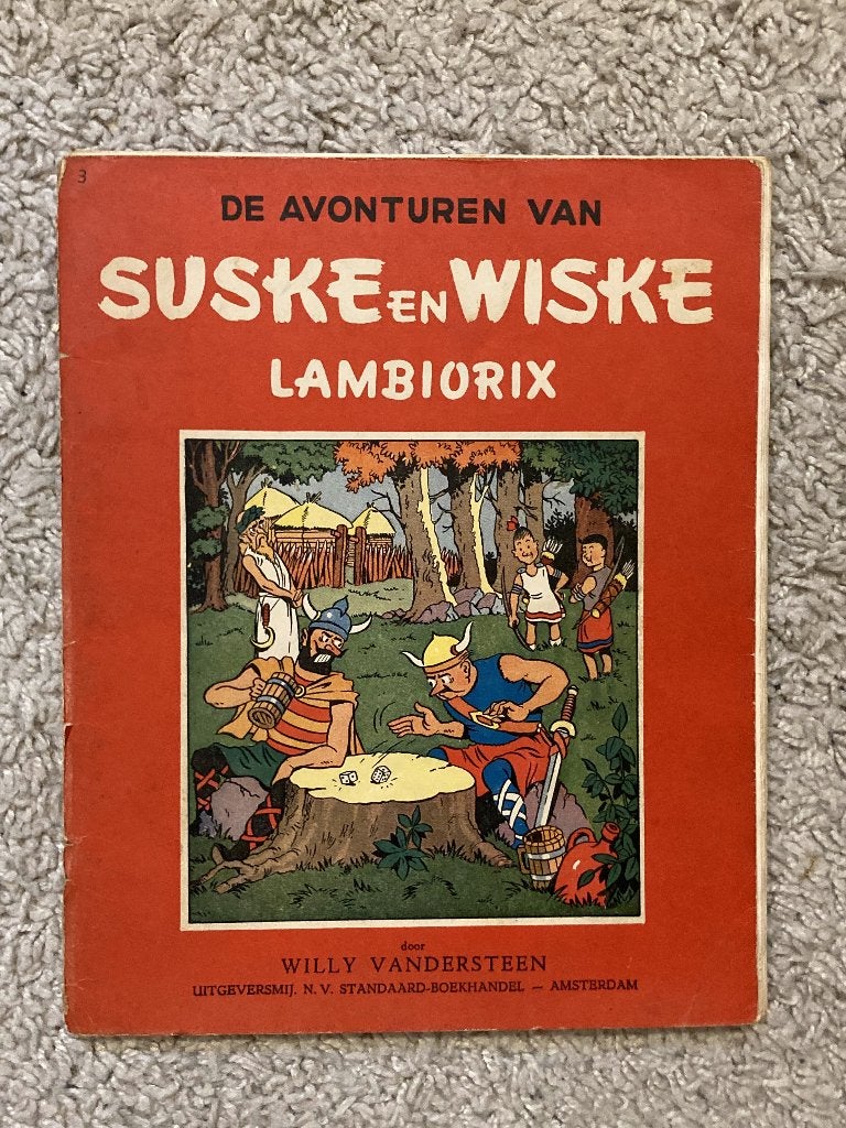 Suske en Wiske - Lambiorix - Nr. 3 - Herdruk, 1958, Eén stripboek, Ophalen of Verzenden, Zo goed als nieuw