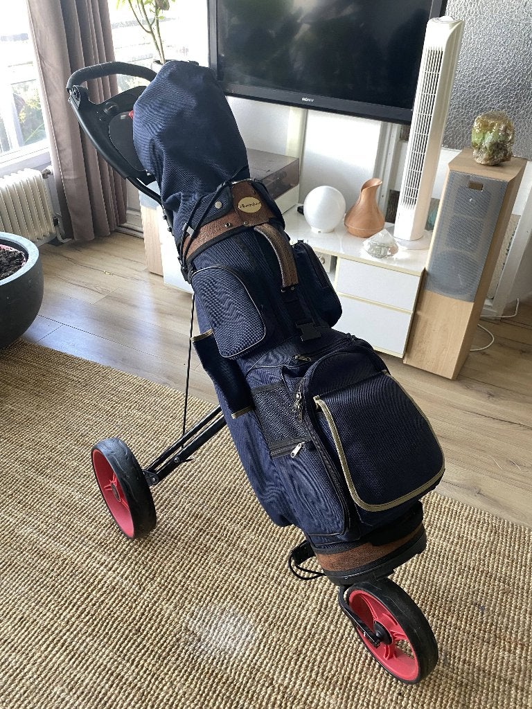 Complete Kunnan golfset met Bennington golftas en trolley, Ophalen, Gebruikt, Set, Overige merken