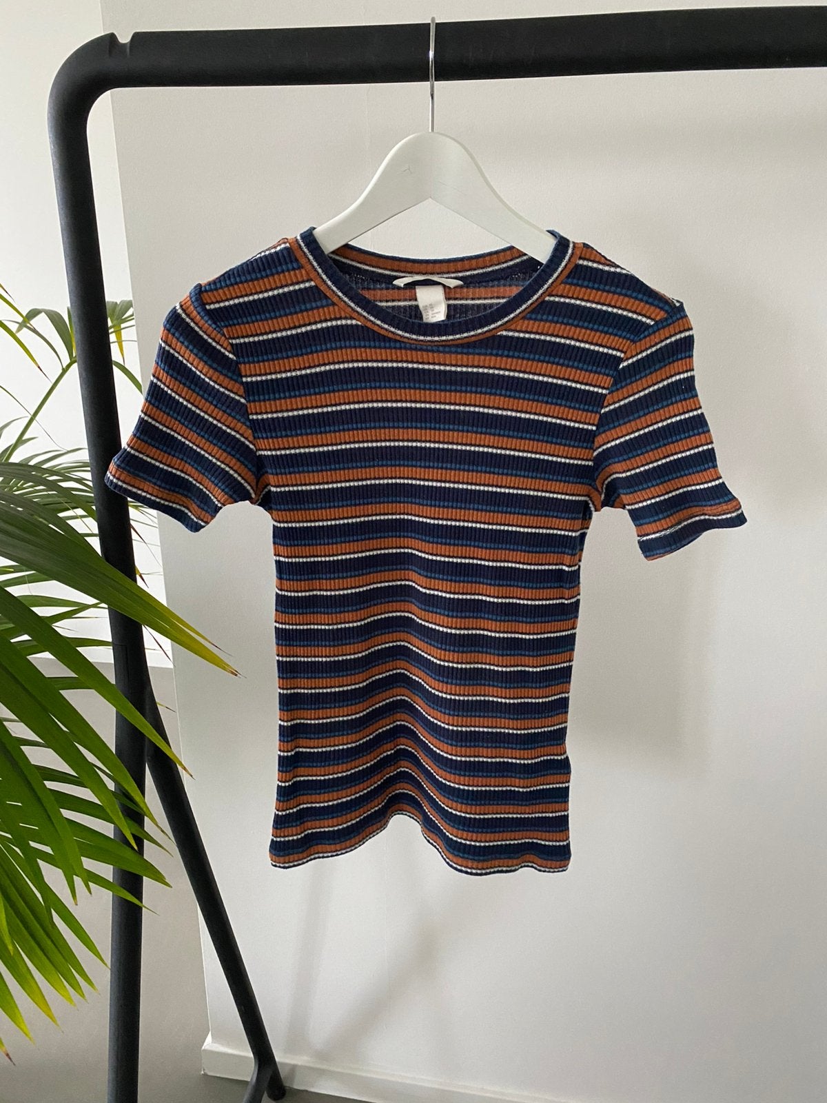 Gestreepte top van H&M, Kleding | Dames, Blauw, Ophalen of Verzenden, Zo goed als nieuw, Korte mouw