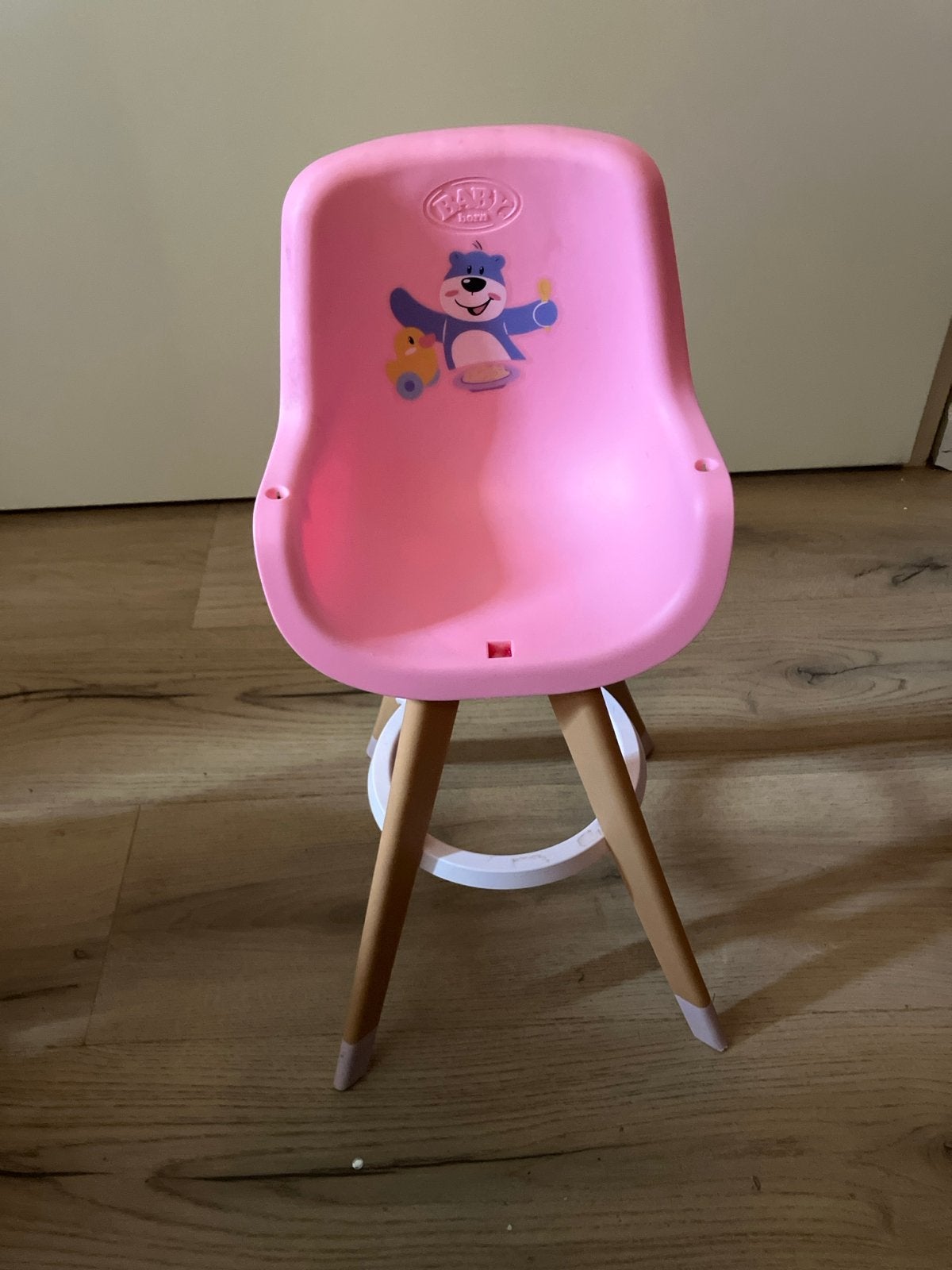 Baby Born poppenstoel roze met beer en eendje, Ophalen, Gebruikt, Babypop