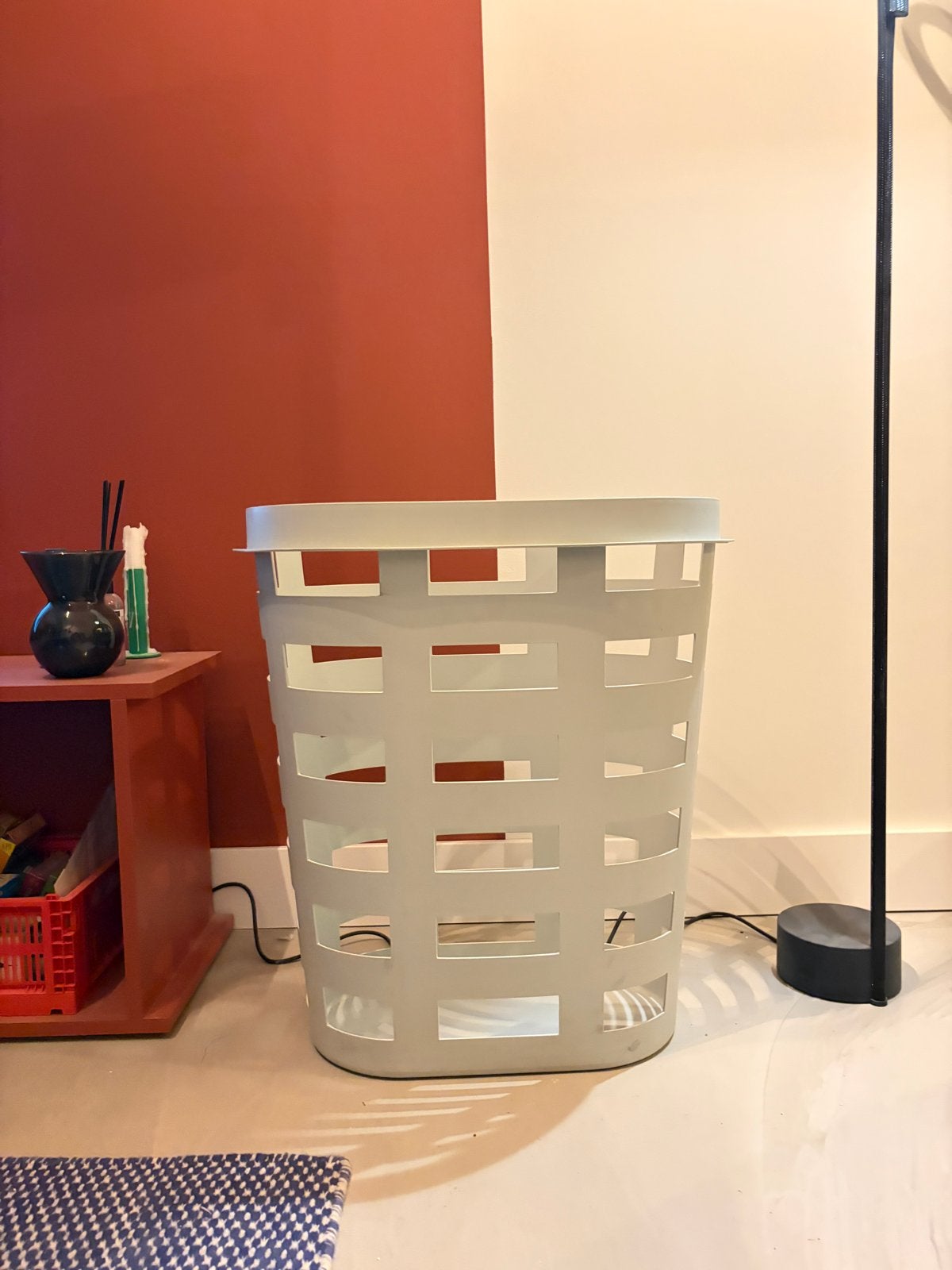 HAY Basket L lichtgrijs wasmand, Ophalen, Gebruikt, Grijs