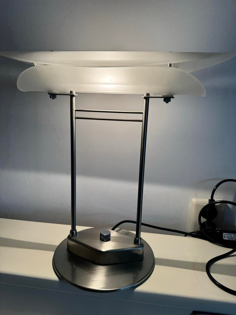 Postmoderne Memphis tafellamp met dimmer, Minder dan 50 cm, Ophalen, Memphis design, Glas