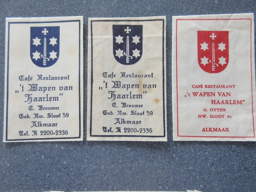 3 x Alkmaar, café-rest. Het Wapen van Haarlem, Verzenden, Nederland