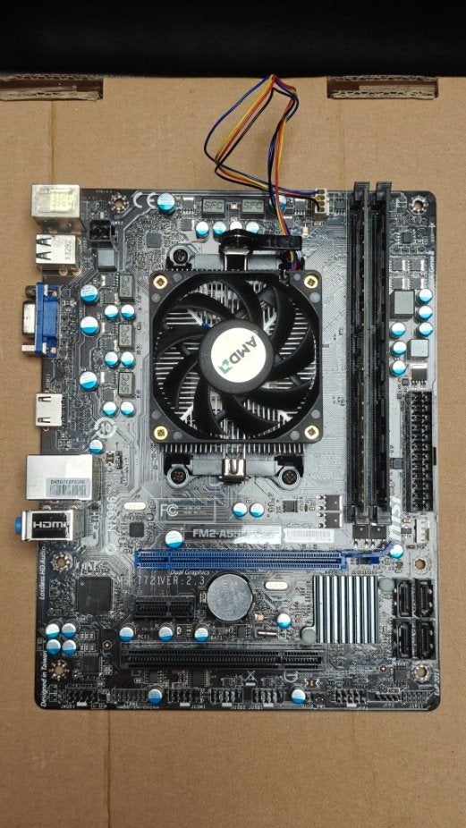 SET AMD A4 + MSI FM2 A55 moederbord + DDR3 RAM, Gebruikt, Socket FM2, DDR3, Ophalen of Verzenden