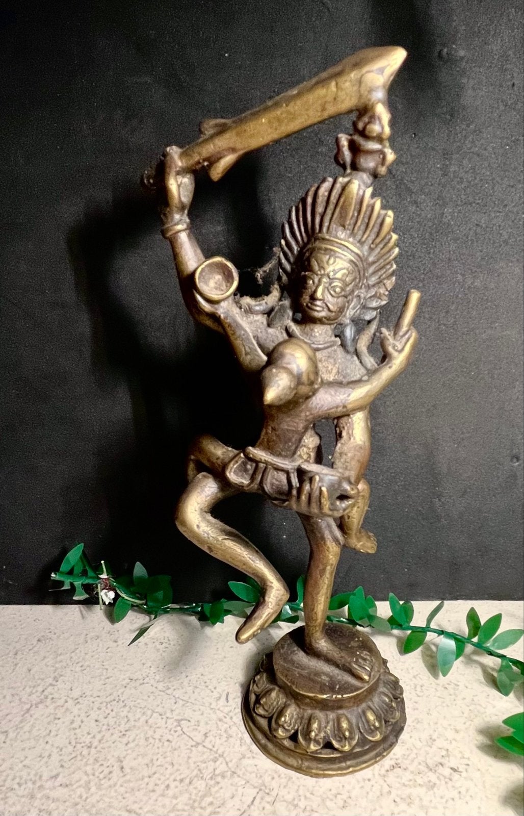 Antiek bronzen beeld Jap Yum 19 eeuw, Antiek en Kunst, Bruin, Verzenden, Handgemaakt, Japan