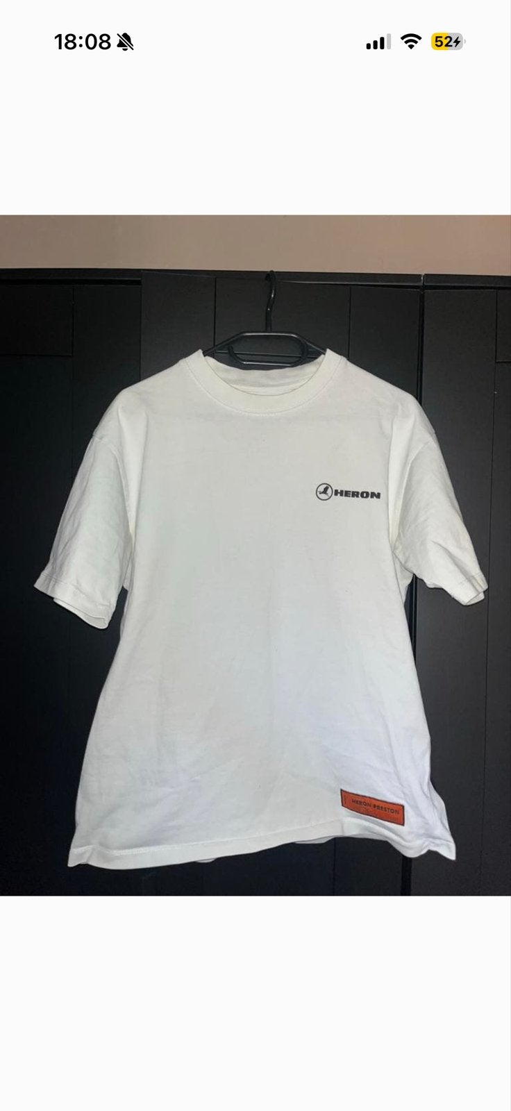 Heron Preston T-shirt Maat M Oversized heren kleding t shirt, -, Maat 48/50 (M), Wit, -