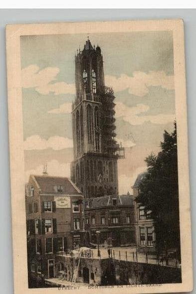 Utrecht Domtoren(restauratie)+Lichte Gaard Gateries Modernes, Verzenden, 1920 tot 1940, Gelopen, Utrecht